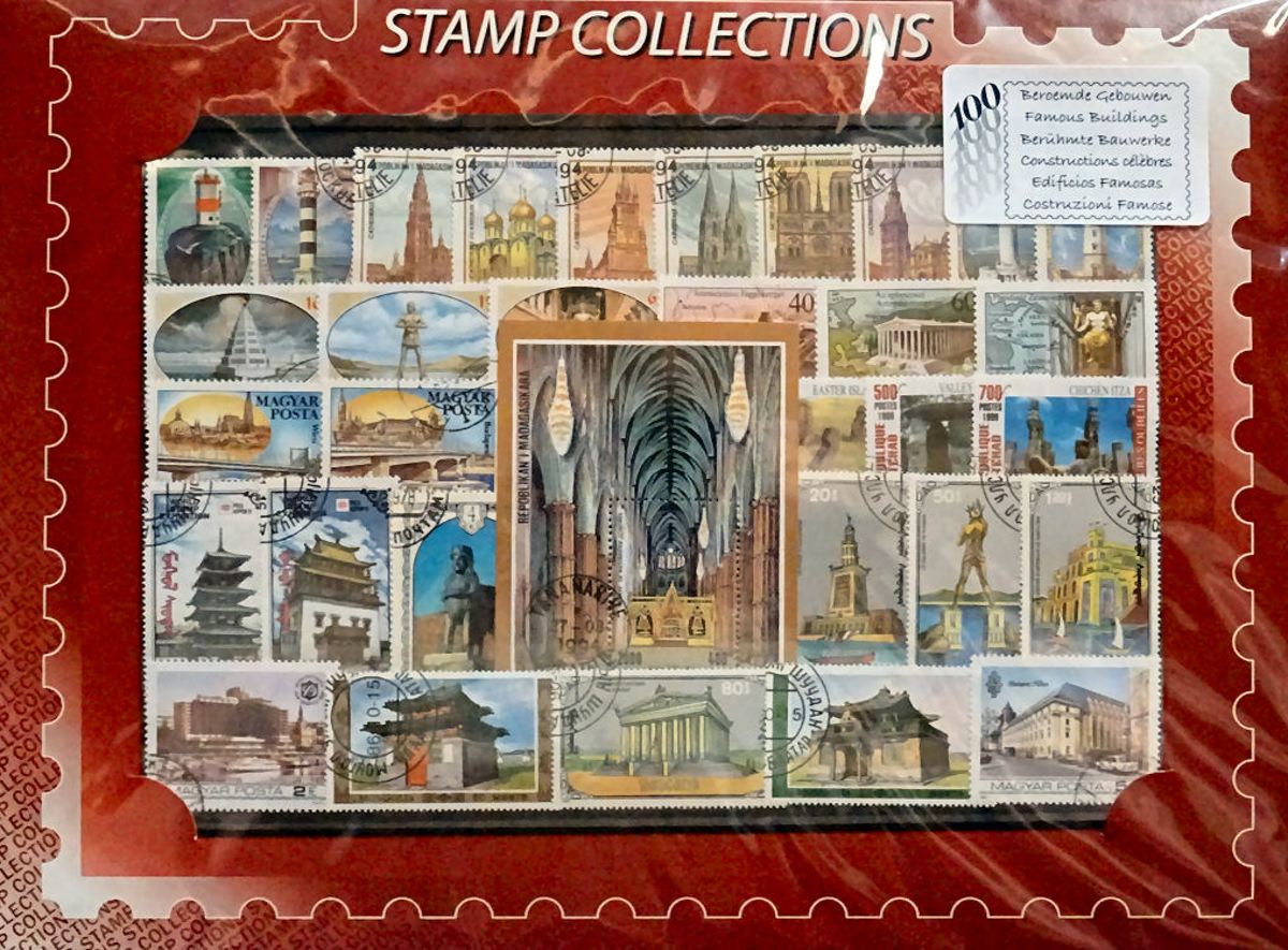 Thematisch Postzegelpakket Beroemde gebouwen